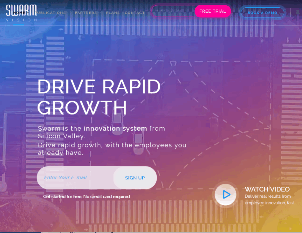 marketing site hero section
