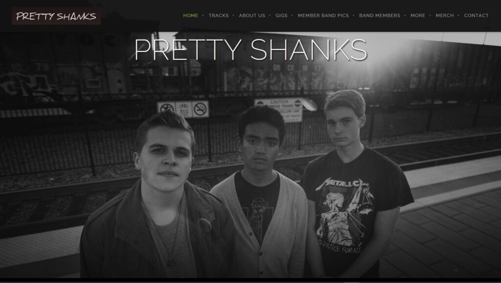 pretty shanks band website